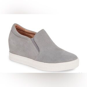Caslon, New, Wedge Tennis Shoe, Suede, Light Grey, size 8.5M